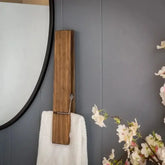 Creative Wooden Wall-Mounted Bathroom Towel Clip for Stylish Storage - Himpall